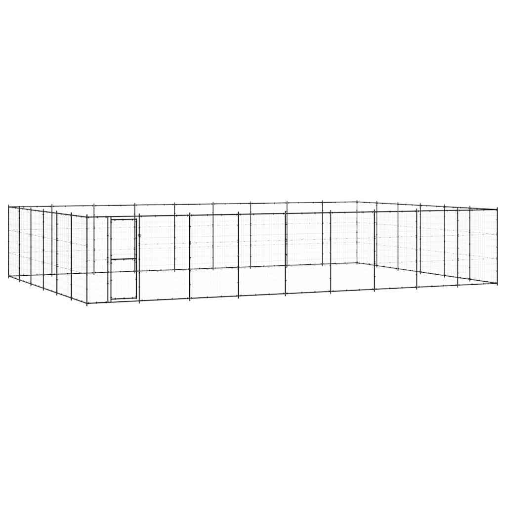 Gabbia per Cani da Esterno in Acciaio 65,34 m²