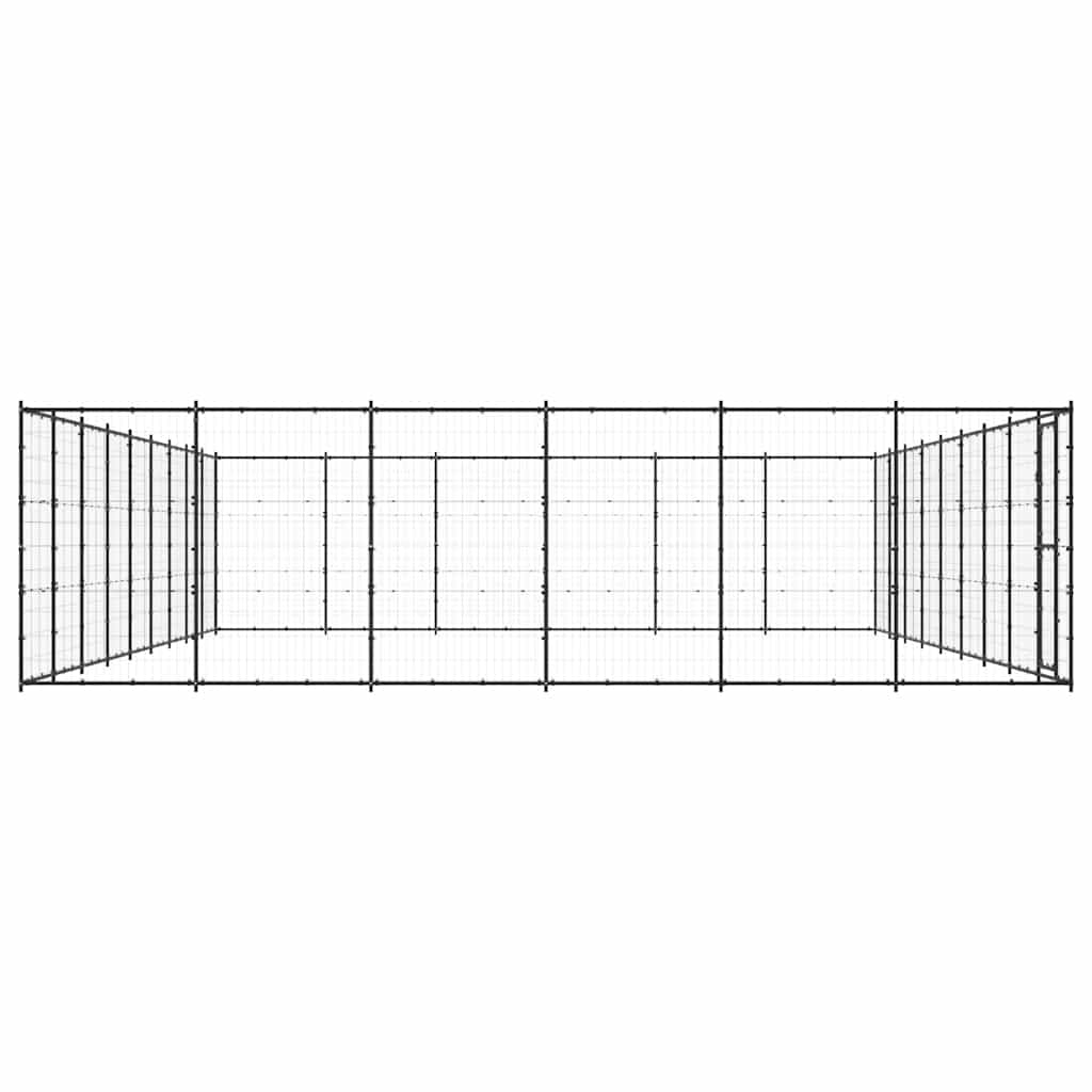 Gabbia per Cani da Esterno in Acciaio 65,34 m²