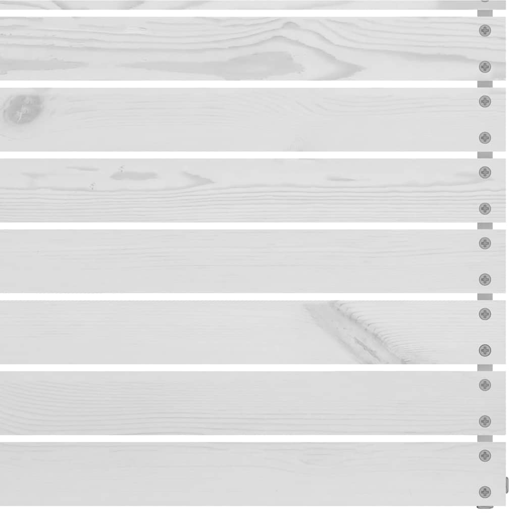 Set Divani da Giardino 8 pz Bianco in Legno Massello di Pino