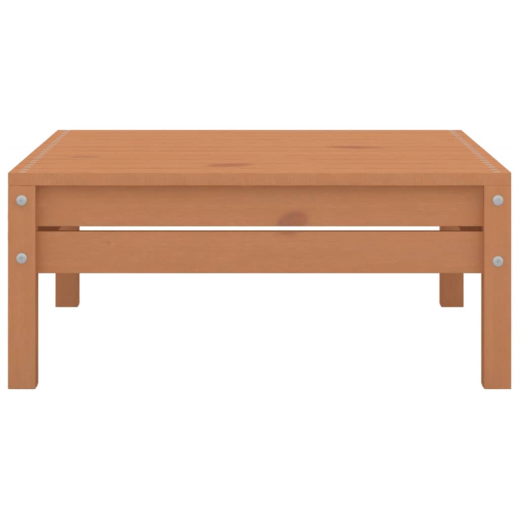 Set Salotto da Giardino 8 pz Marrone ambra Legno Massello Pino