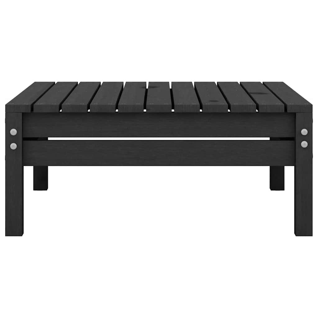 Set Divani da Giardino 9 pz Nero in Legno Massello di Pino