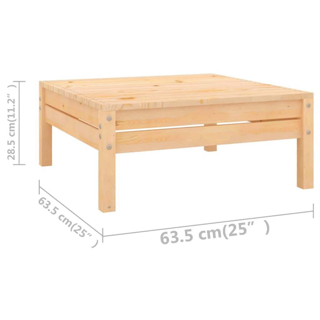 Set Divani da Giardino 8 pz in Legno Massello di Pino