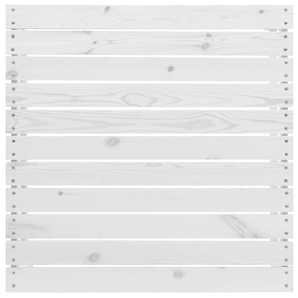 Set Divani da Giardino 8 pz Bianco in Legno Massello di Pino
