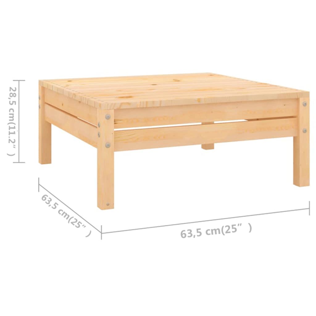 Set Salotto da Giardino 8 pz in Legno Massello di Pino