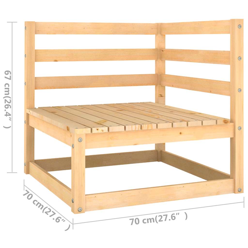 Salotto da giardino 7 pz in pino con cuscini antracite