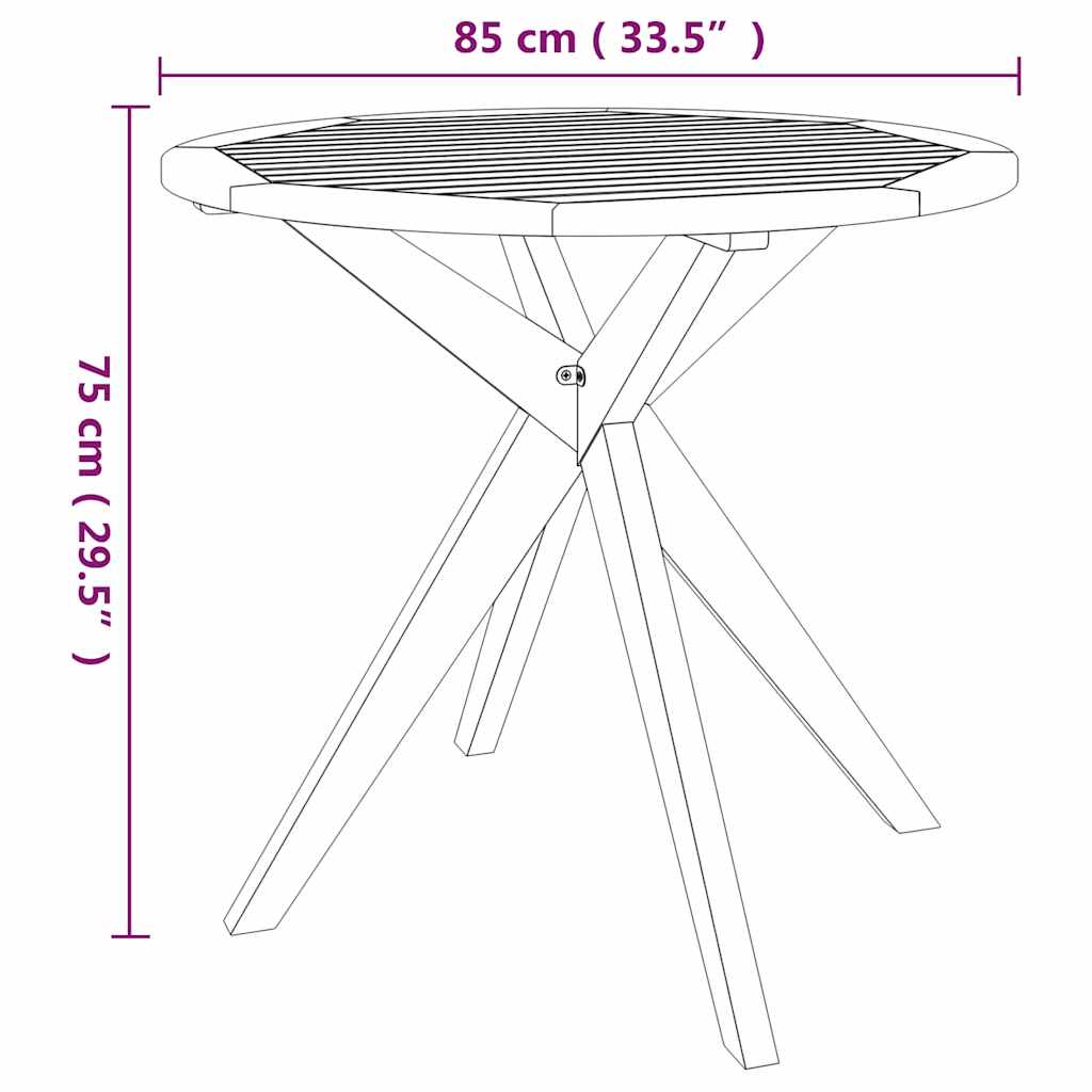 Set Mobili da Pranzo per Giardino 5 pz Legno Massello di Acacia
