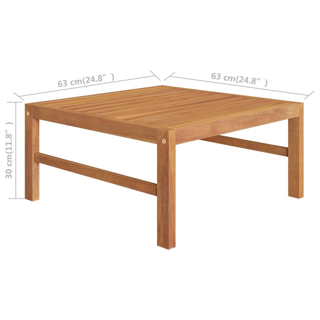 Set Divani Giardino 5pz Cuscini Crema in Legno Massello di Teak