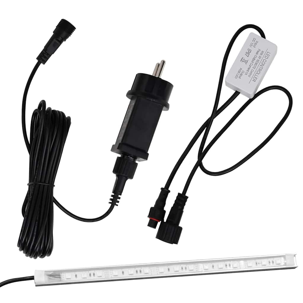 Set Fontana da Piscina con Connettore e LED RGB Acrilico 51 cm