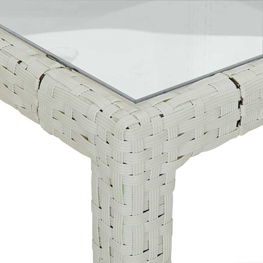 Set Mobili da Giardino 5 pz con Cuscini in Polyrattan Bianco