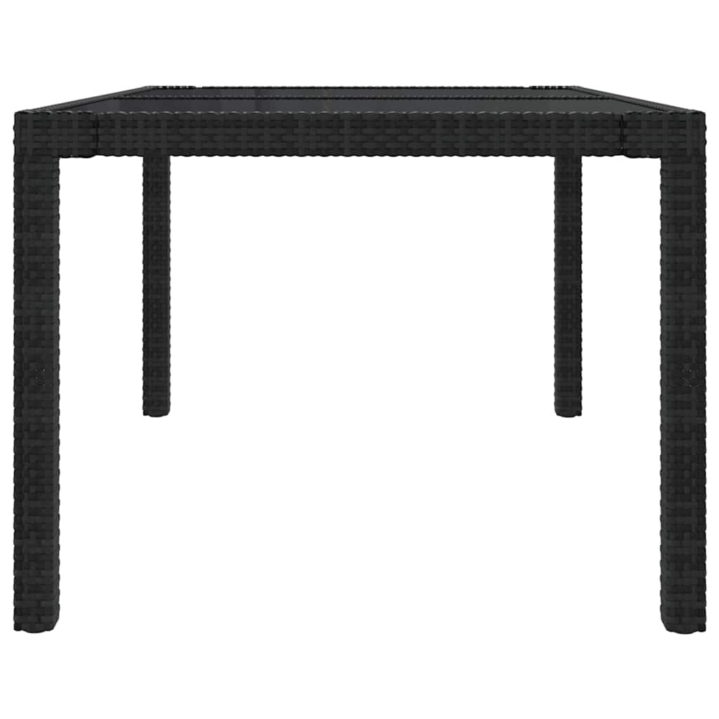 Set da Pranzo da Giardino 5 pz con Cuscini in Polyrattan Nero