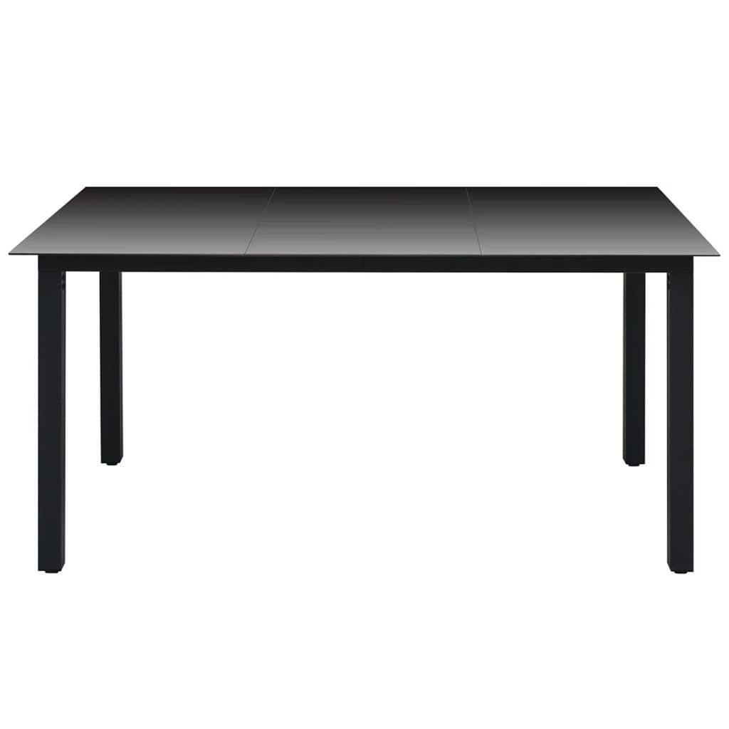 Set da Pranzo da Giardino 7 pz con Cuscini in Polyrattan Grigio