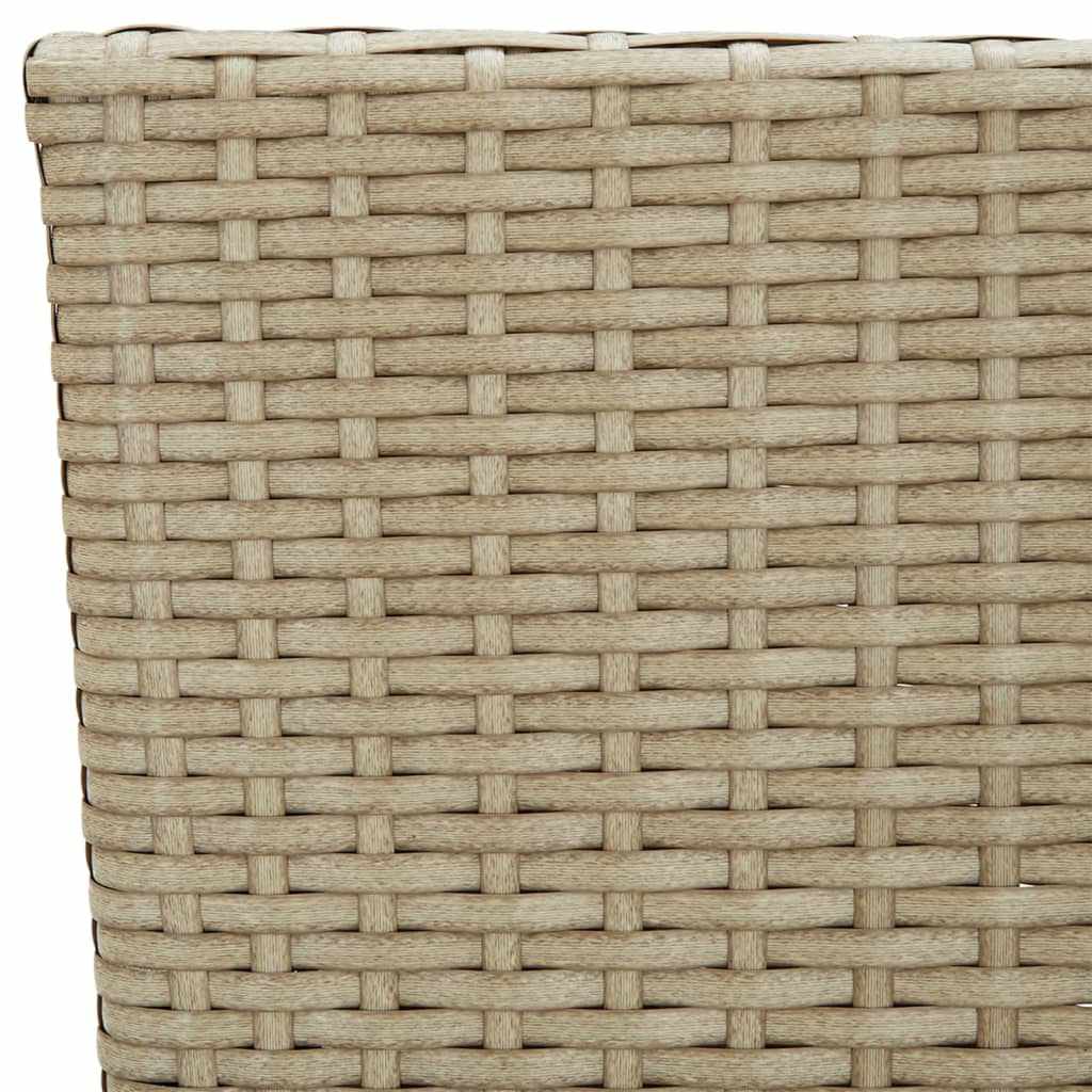 Set Pranzo da Giardino 5 pz con Cuscini in Polyrattan Beige