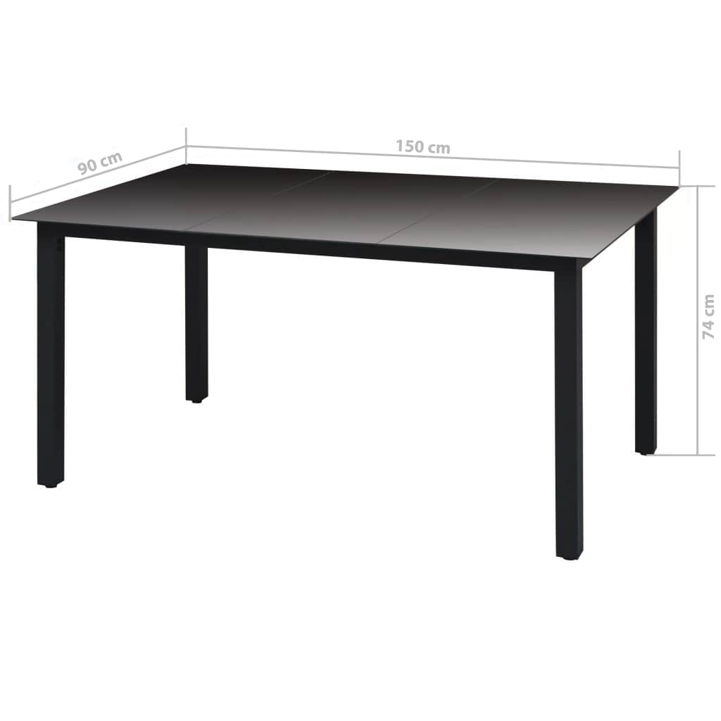 Set da Pranzo per Giardino 5 pz con Cuscini Polyrattan Marrone