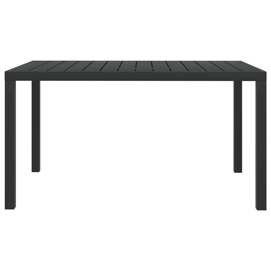 Set da Pranzo per Giardino 5 pz con Cuscini Polyrattan Nero