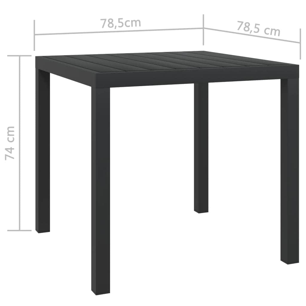 Set da Pranzo per Giardino 5 pz con Cuscini Polyrattan Grigio