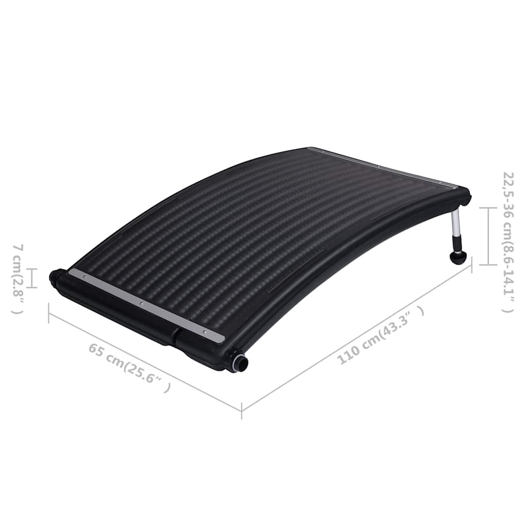 Pannelli Solari Termici Curvi per Piscina 3 pz 110x65 cm