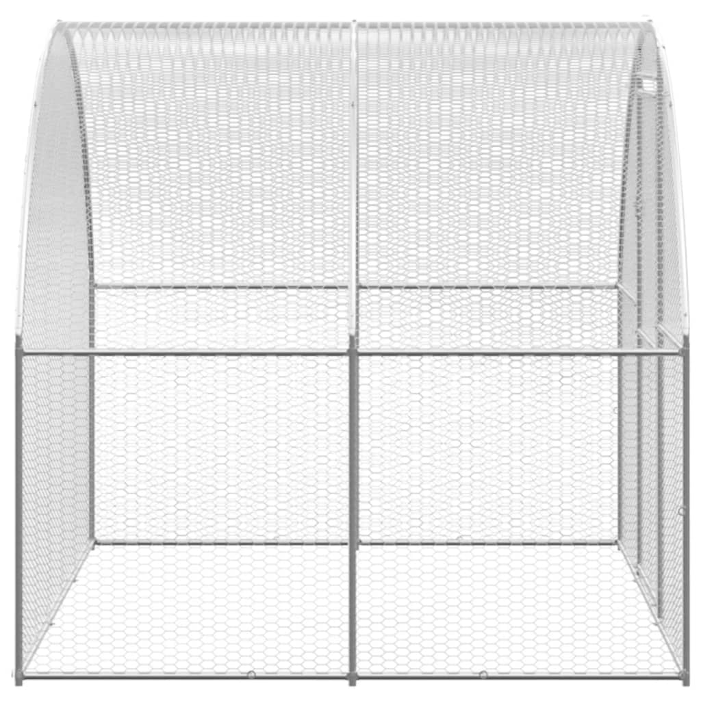 Gabbia per Polli da Esterno 3x8x2 m in Acciaio Zincato