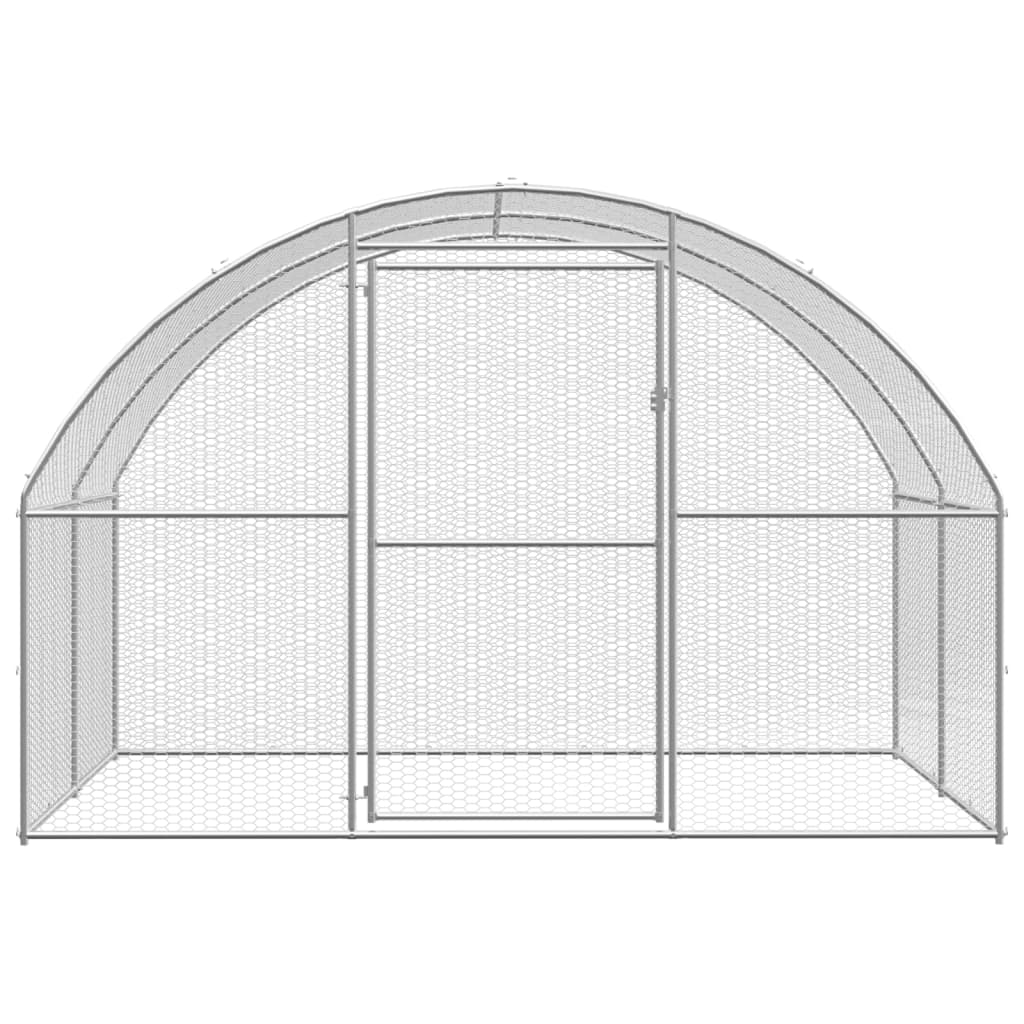 Gabbia per Polli da Esterno 3x10x2 m in Acciaio Zincato