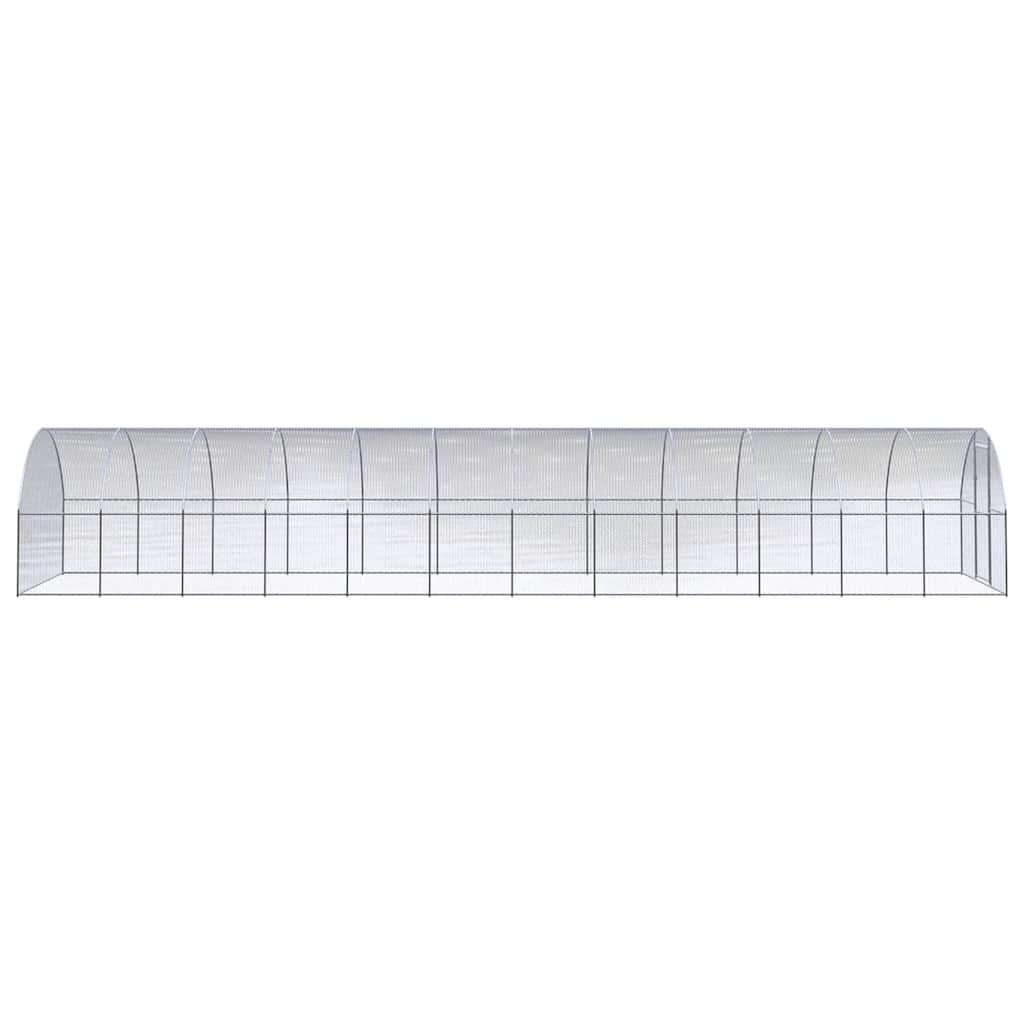 Gabbia per Polli da Esterno 3x12x2 m in Acciaio Zincato