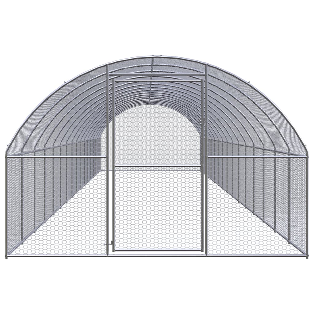 Gabbia per Polli da Esterno 3x16x2 m in Acciaio Zincato