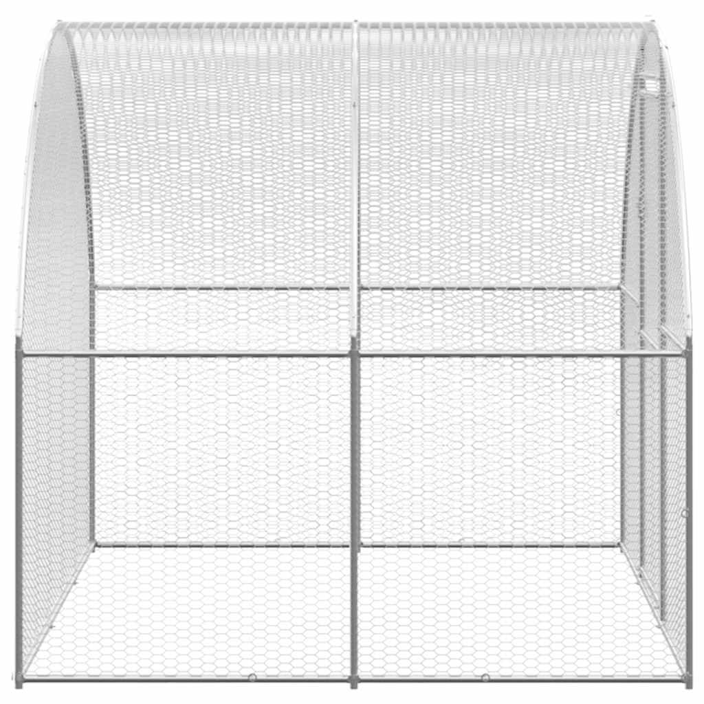 Gabbia per Polli da Esterno 3x8x2 m in Acciaio Zincato