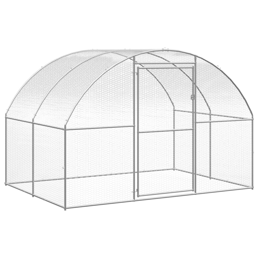 Gabbia per Polli da Esterno 3x10x2 m in Acciaio Zincato