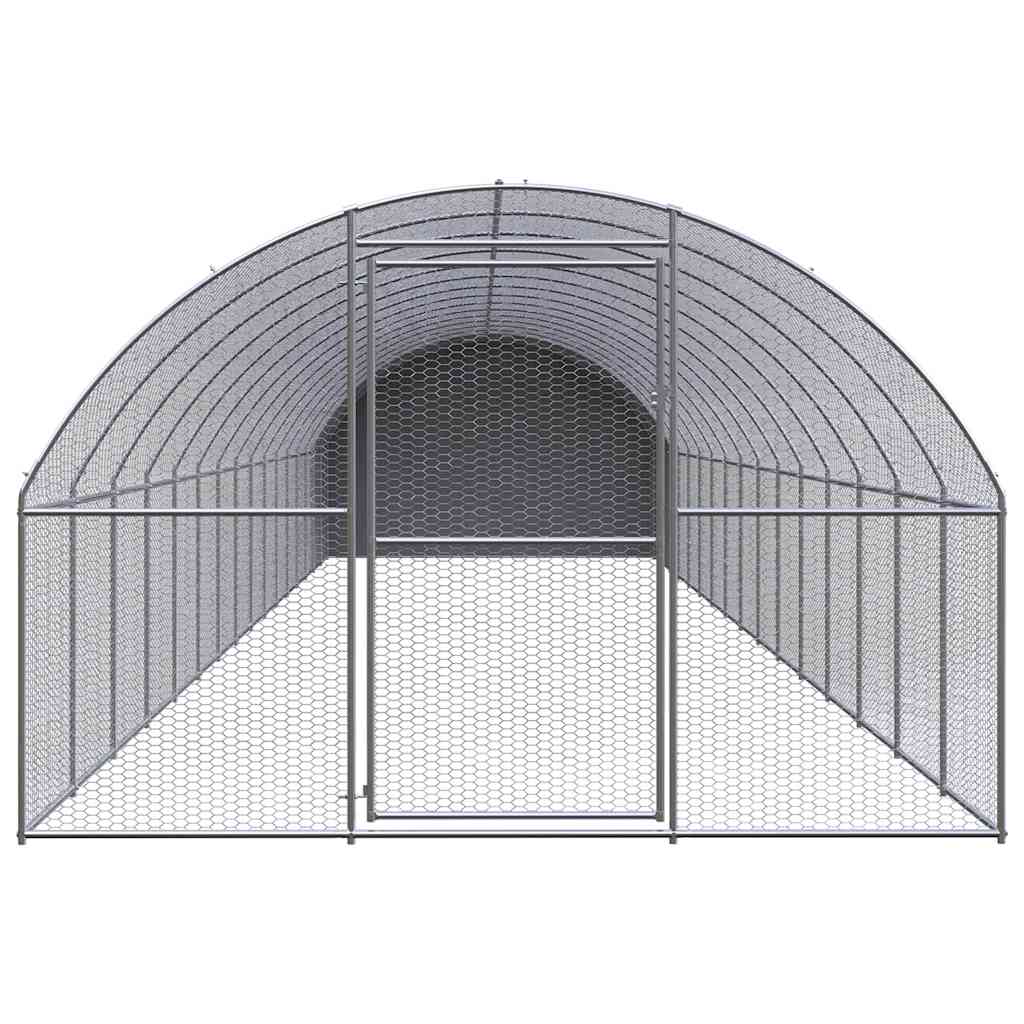 Gabbia per Polli da Esterno 3x16x2 m in Acciaio Zincato