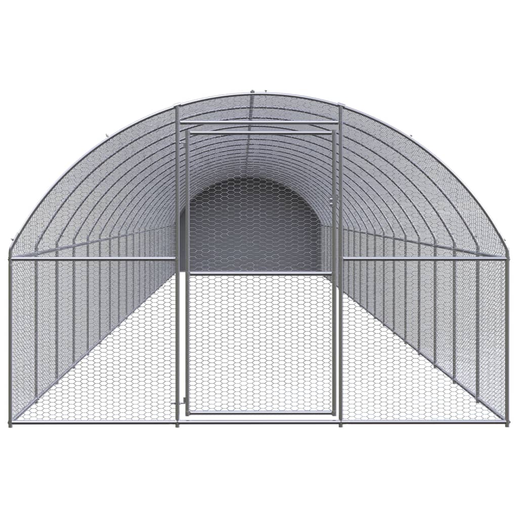 Gabbia per Polli da Esterno 3x20x2 m in Acciaio Zincato