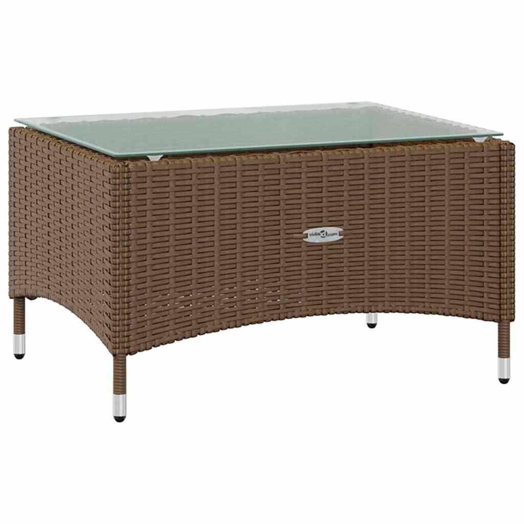 Set Divani da Giardino 8 pz con Cuscini in Polyrattan Marrone