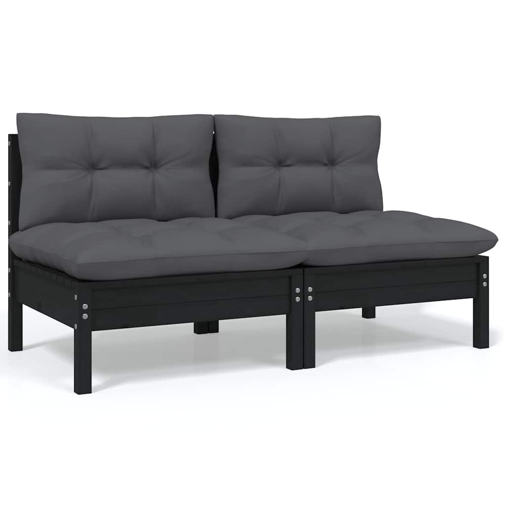 Set Salotto da Giardino 4 pz con Cuscini Legno Massello di Pino