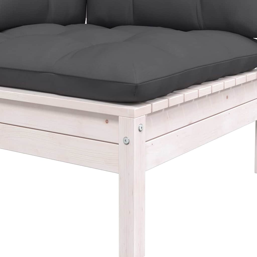Set Salotto da Giardino 6 pz con Cuscini Legno Massello di Pino