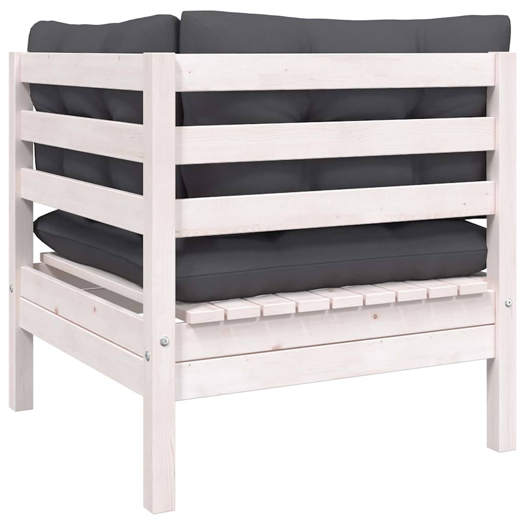 Set Salotto da Giardino 6 pz con Cuscini Legno Massello di Pino