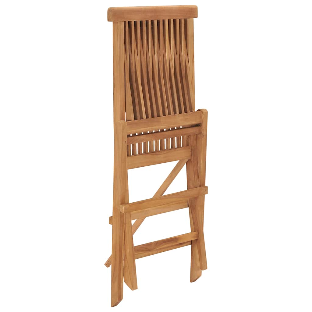 Set da Pranzo Pieghevole per Esterni 5pz Legno Massello di Teak
