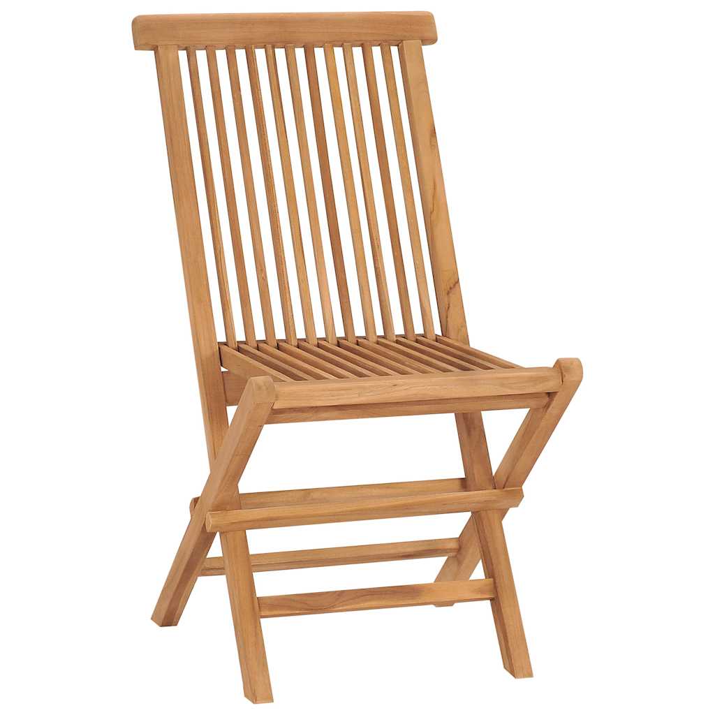 Sedie pieghevoli, 8 pezzi, in legno massello di teak