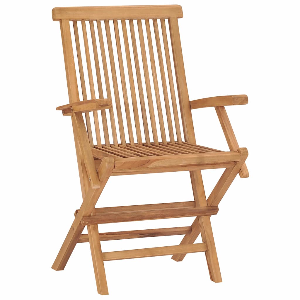 Sedie pieghevoli, 8 pezzi, in legno massello di teak