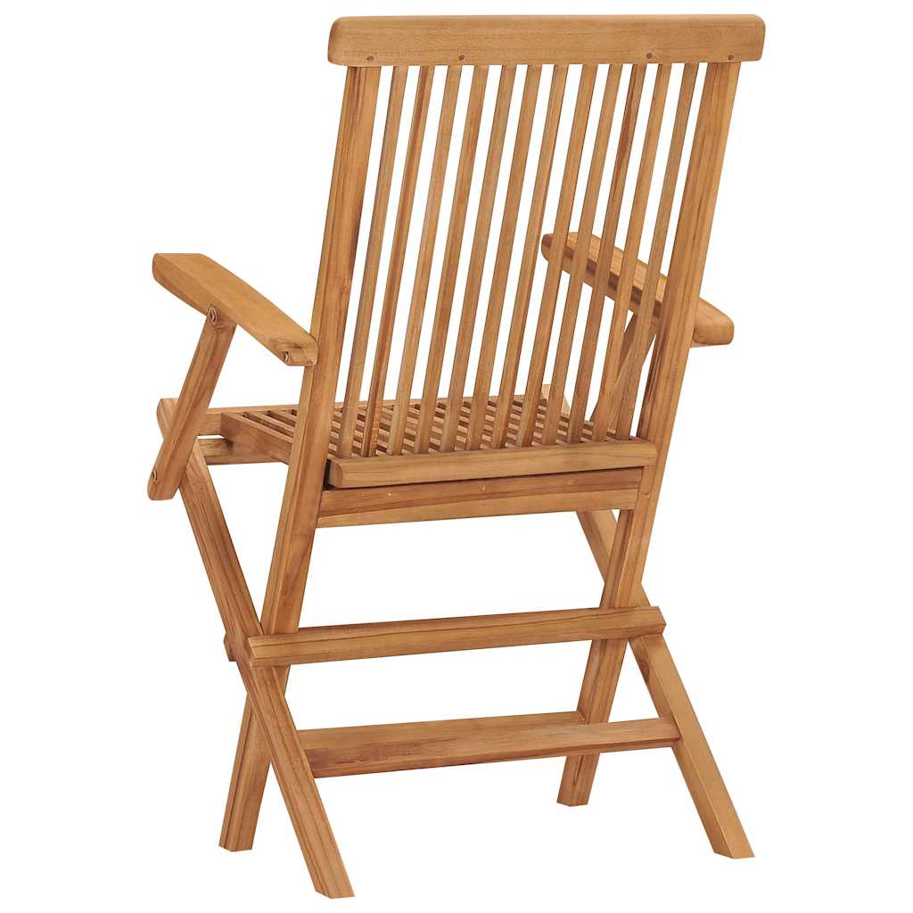 Sedie pieghevoli, 8 pezzi, in legno massello di teak