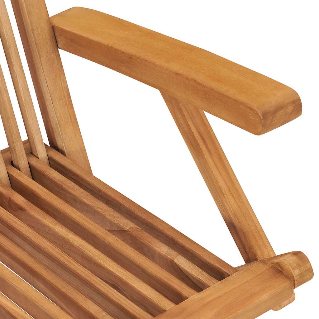 Sedie pieghevoli, 8 pezzi, in legno massello di teak