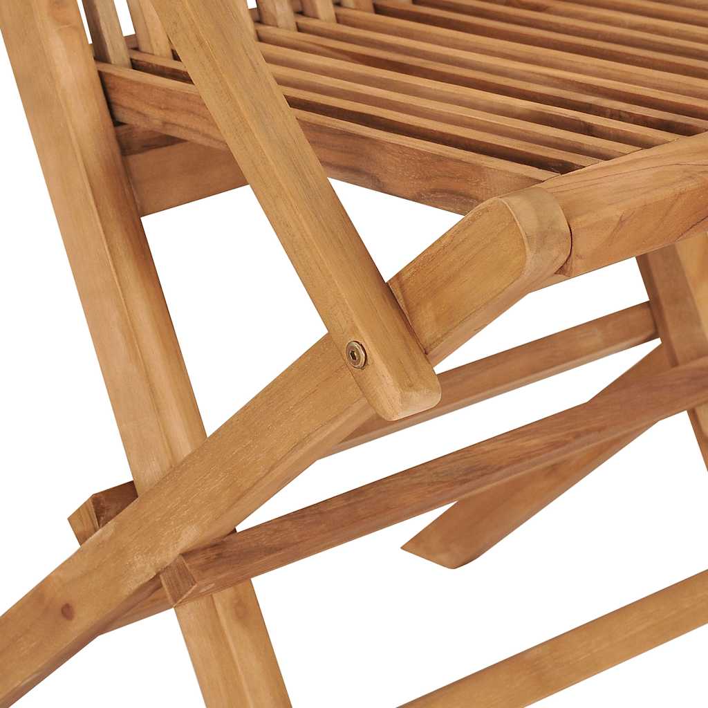 Sedie pieghevoli, 8 pezzi, in legno massello di teak