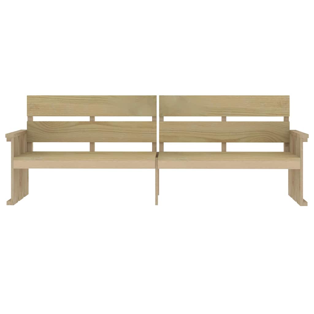 Set da Pranzo per Giardino 3 pz in Legno di Pino Impregnato