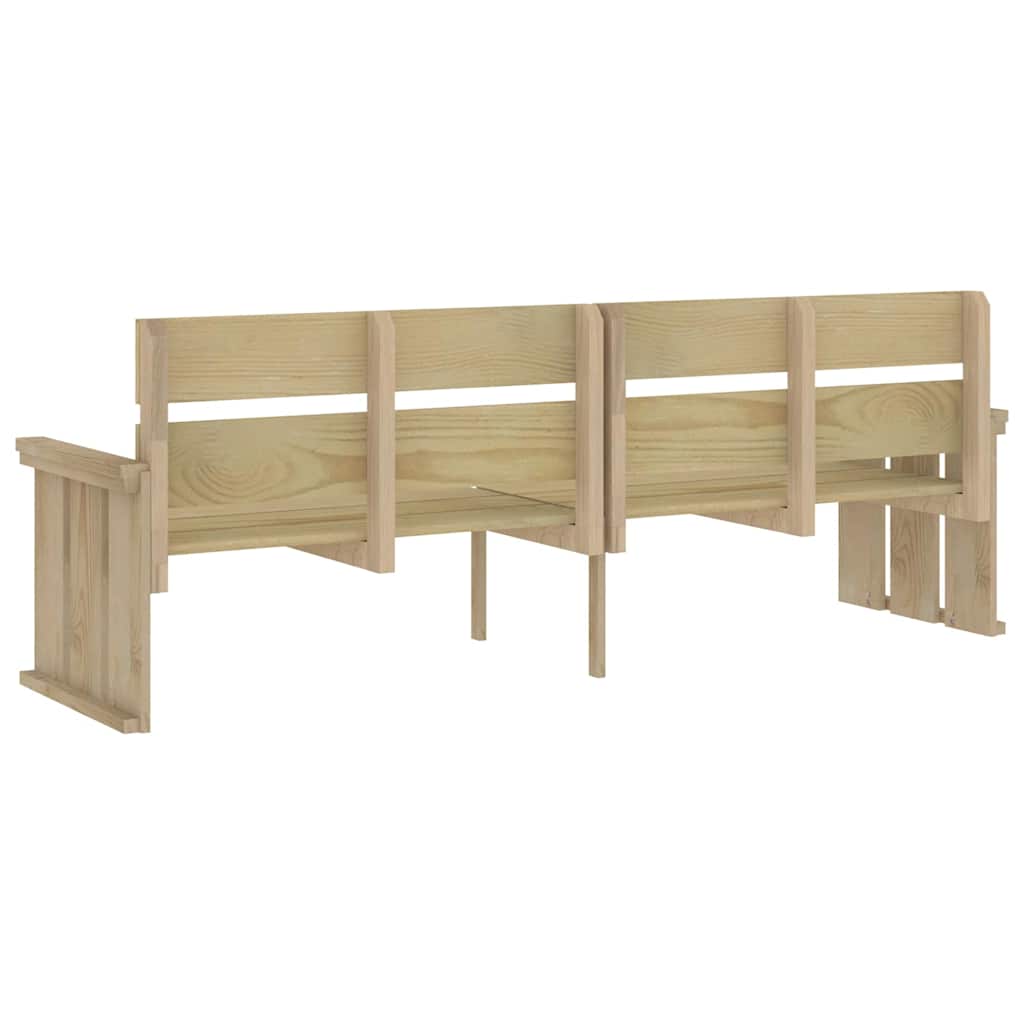 Set da Pranzo per Giardino 3 pz in Legno di Pino Impregnato
