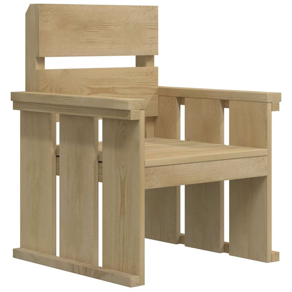 Set da Pranzo per Giardino 4 pz in Legno di Pino Impregnato