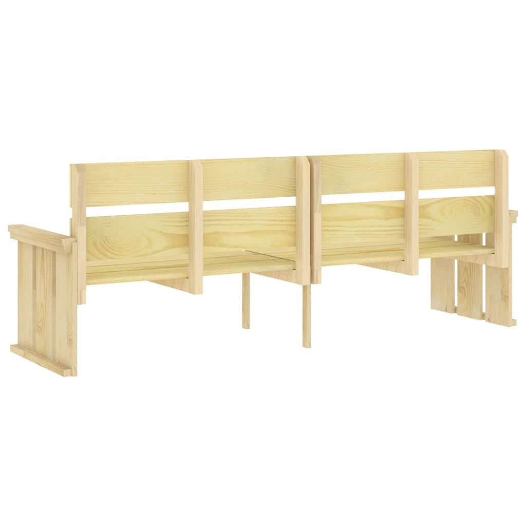 Set da Pranzo da Giardino 3 pz in Legno di Pino Impregnato