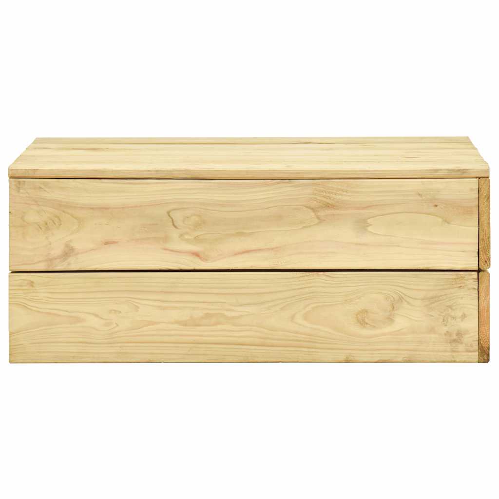 Set Salotto da Giardino 3 pz Legno Massello di Pino Impregnato