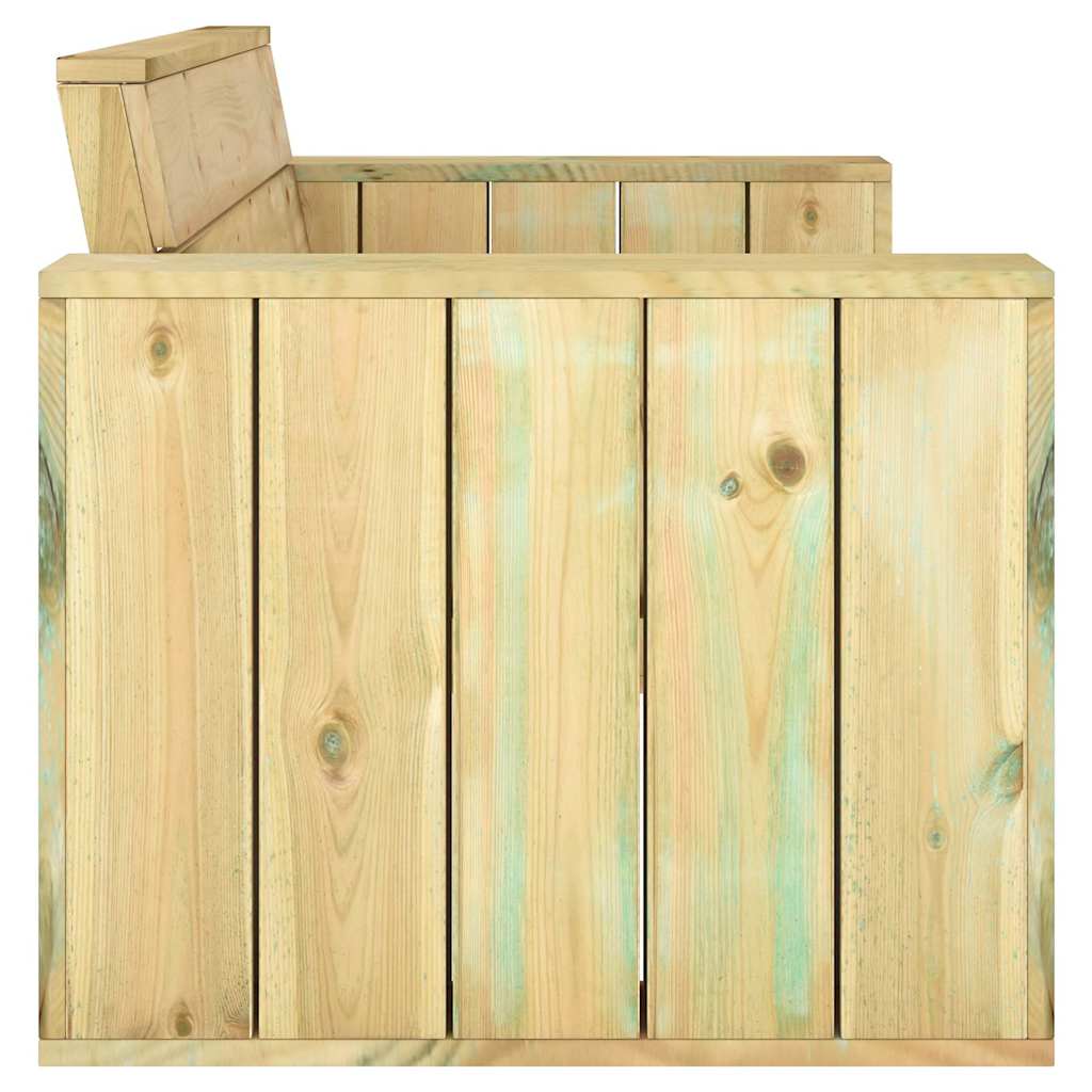 Set Salotto da Giardino 3 pz Legno Massello di Pino Impregnato