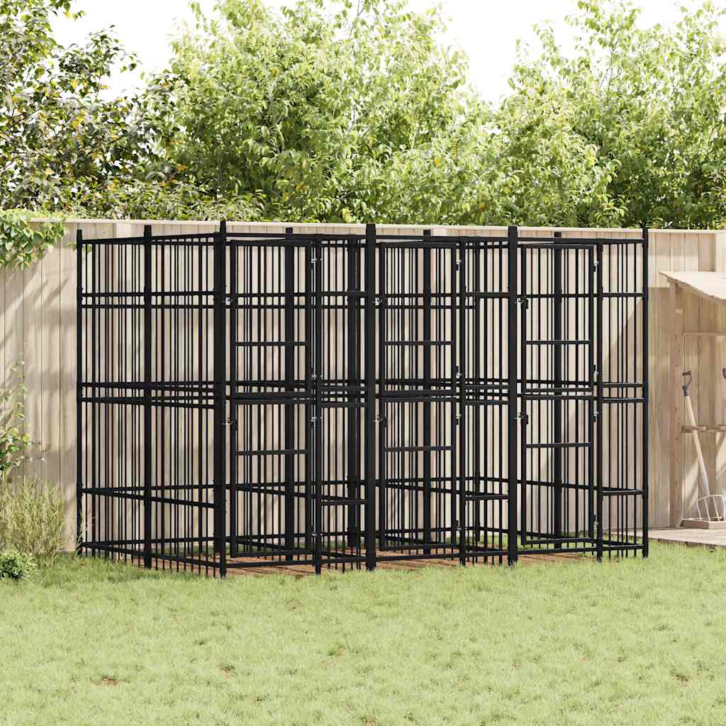Gabbia per Cani da Esterno in Acciaio 5,53 m²