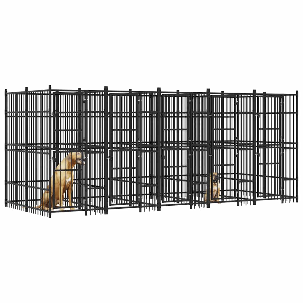 Gabbia per Cani da Esterno in Acciaio 9,22 m²