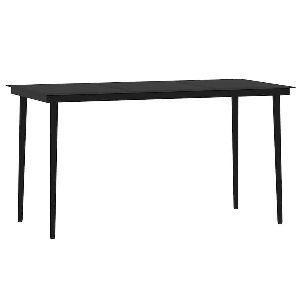 Set Mobili da Pranzo per Giardino 5 pz Nero