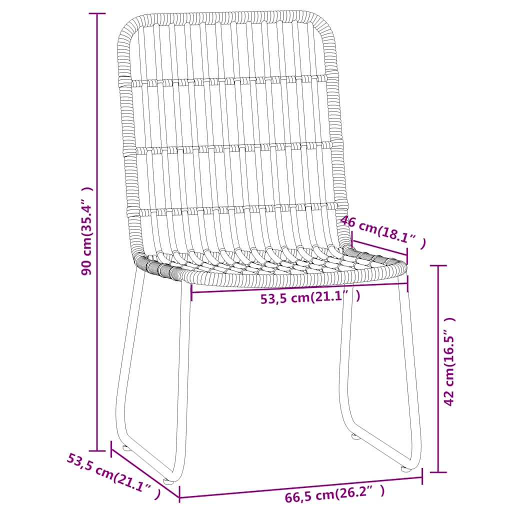Set Mobili da Pranzo per Giardino 5 pz Rovere