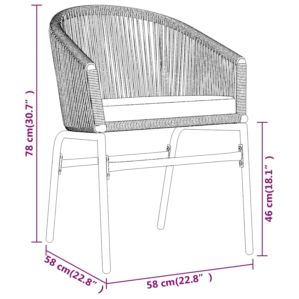 Set Mobili da Pranzo per Giardino 5 pz Antracite