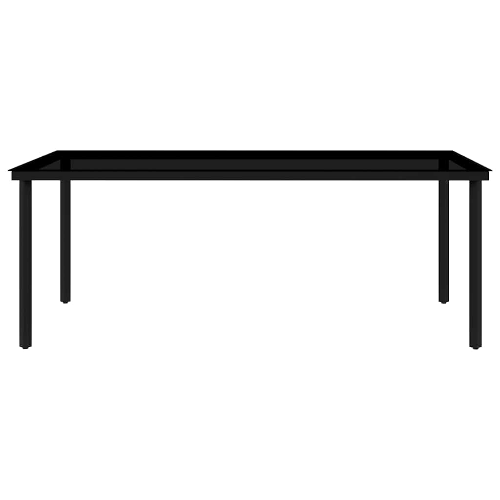 Set Mobili da Pranzo da Giardino 7 pz Nero